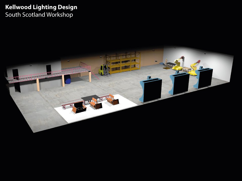 Workshop Lighting Design Render 