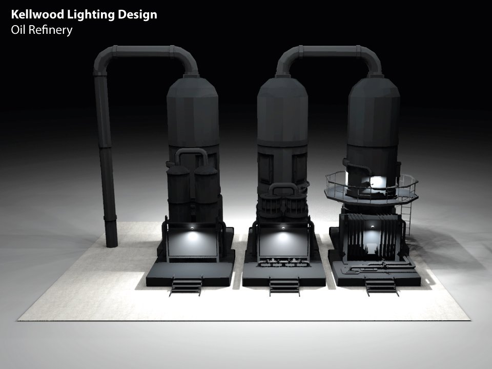 Oil Refinery Lighting Design Render