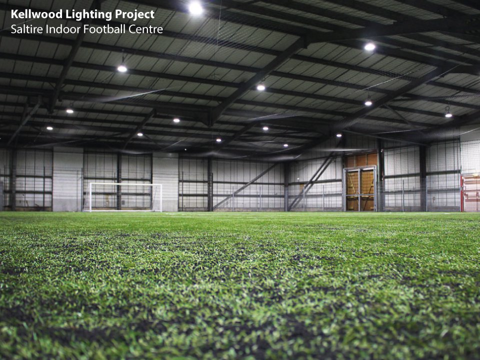 Indoor football pitch lighting project