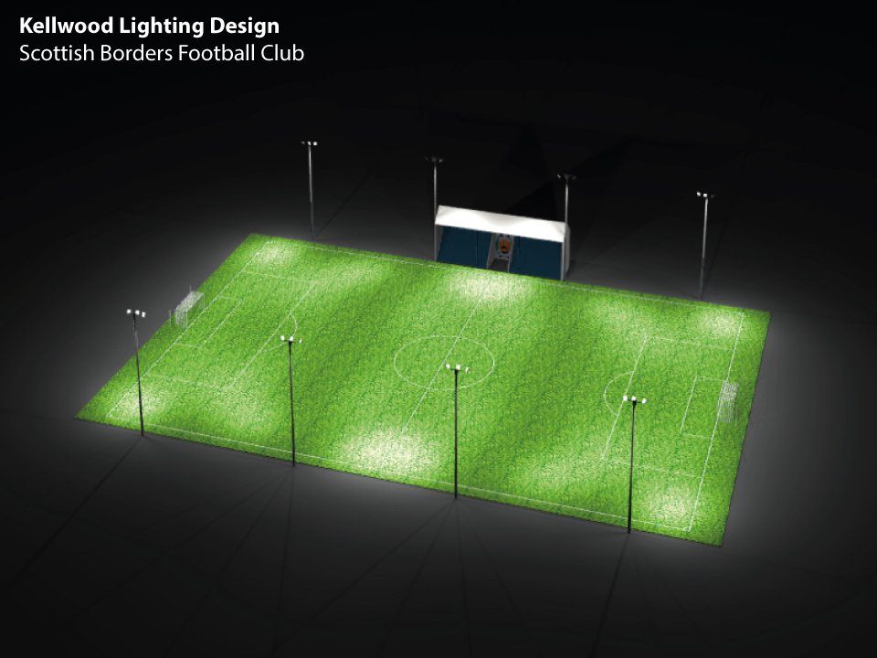 Outdoor 8 Column Football Pitch Lighting Design