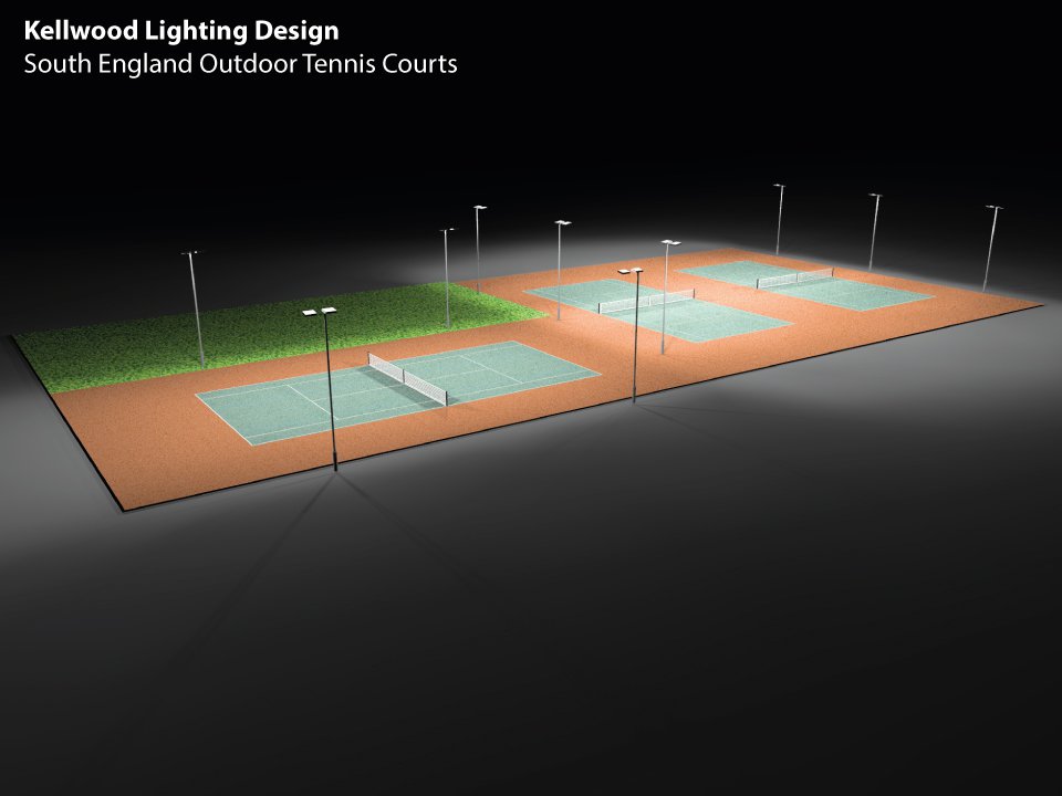 3 External Tennis Courts Lighting Design