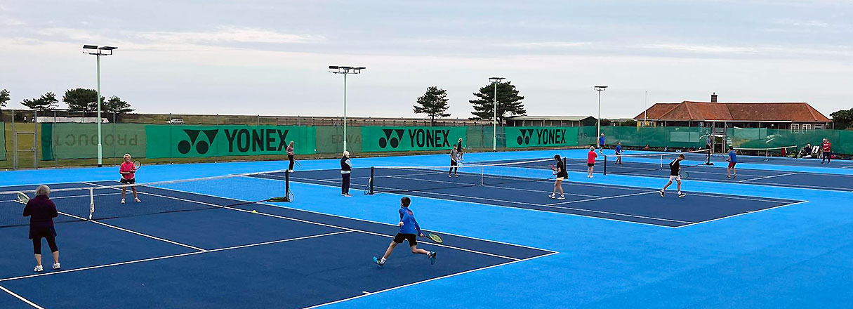 Tennis Court Floodlights During Daytime